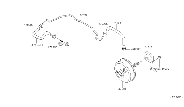 2005 Nissan 350Z Brake Servo & Servo Control Diagram