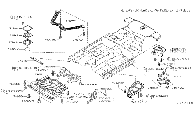 2004 Nissan 350Z Floor Fitting - Diagram 3