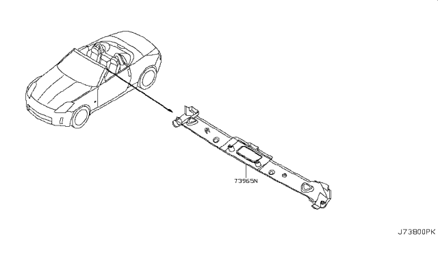 2007 Nissan 350Z Roof Trimming Diagram 4