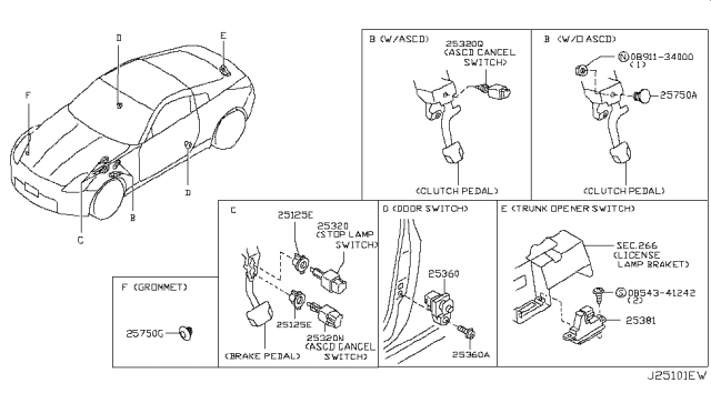 2008 Nissan 350Z Switch Diagram 1