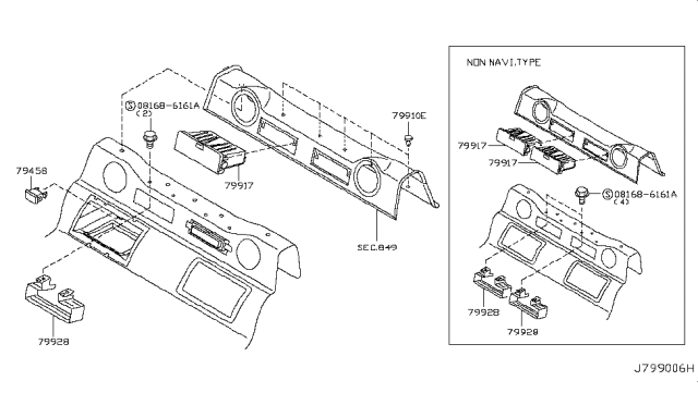 2006 Nissan 350Z Rear & Back Panel Trimming Diagram 2