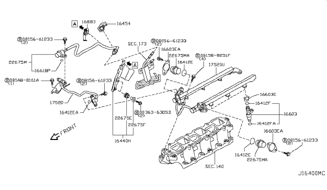 2007 Nissan 350Z Damper Assy-Fuel Diagram for 22675-5Y760