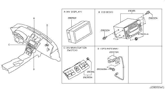 2008 Nissan 350Z Audio & Visual Diagram 2