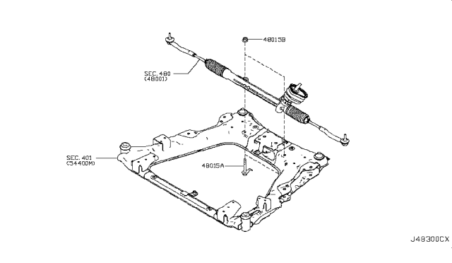 2012 Nissan Leaf Steering Gear Mounting Diagram