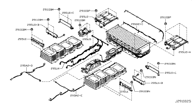 2012 Nissan Leaf Relay-Battery Heater Diagram for 295U5-3NA0A