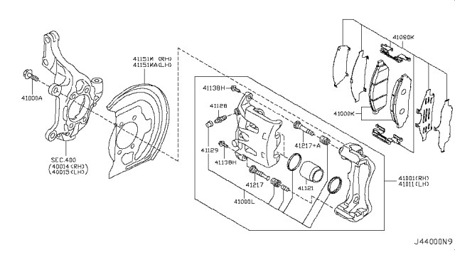 2011 Nissan Leaf Front Brake Diagram