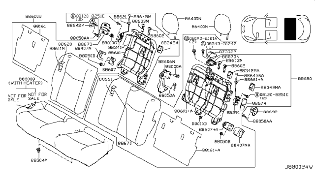 2011 Nissan Leaf Rear Seat Diagram 1