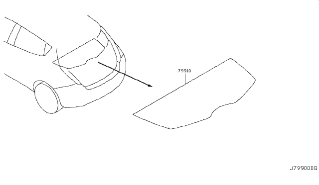 2012 Nissan Leaf Rear & Back Panel Trimming Diagram