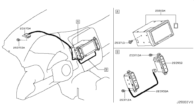 2012 Nissan Leaf Switch Assy-Its & Audio Diagram for 28395-3NA0A