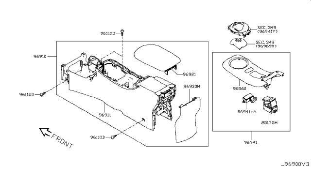 2011 Nissan Leaf Console Box Diagram