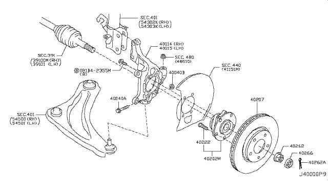 2011 Nissan Leaf Front Axle Diagram 1