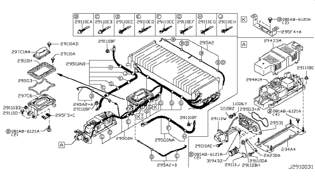 2011 Nissan Leaf Electric Vehicle Battery Diagram 3