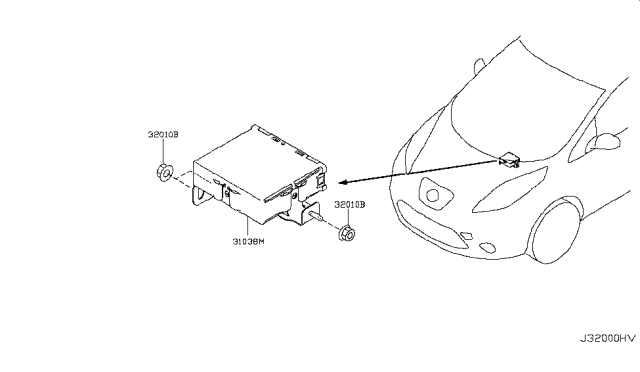 2012 Nissan Leaf Manual Transmission, Transaxle & Fitting Diagram 1