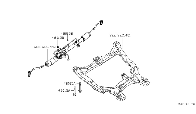 2017 Nissan Murano Steering Gear Mounting Diagram