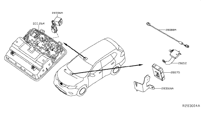 2017 Nissan Murano Cable-Usb Diagram for 28088-5AA0E
