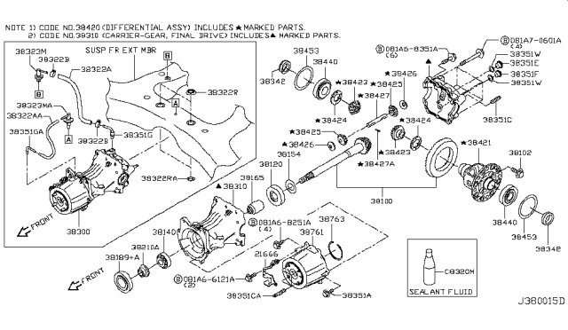 2017 Nissan Murano Hose-Breather Diagram for 38324-3JA1A