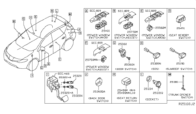 2016 Nissan Murano Switch Diagram 1