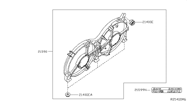 2017 Nissan Murano Radiator,Shroud & Inverter Cooling Diagram 6