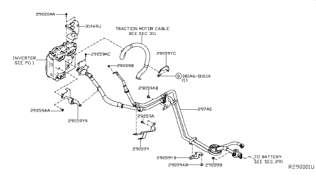 2016 Nissan Murano Bracket Diagram for 31069-5AF1A