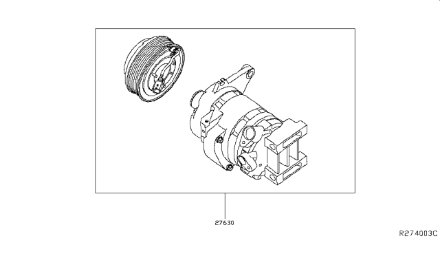 2017 Nissan Murano Compressor Assy-Cooler Diagram for 92600-5AF0A