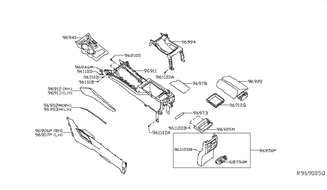 2016 Nissan Murano Console Box Diagram 2