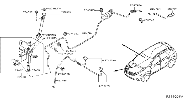 2016 Nissan Murano Windshield Washer Diagram