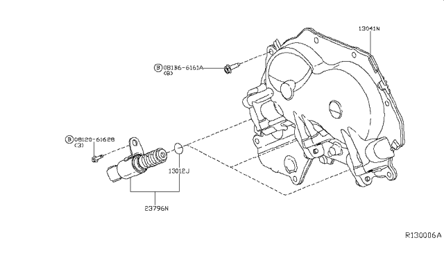 2016 Nissan Murano Valve Assembly-SOLENOID,Valve Timing Control Diagram for 23796-4BB0A