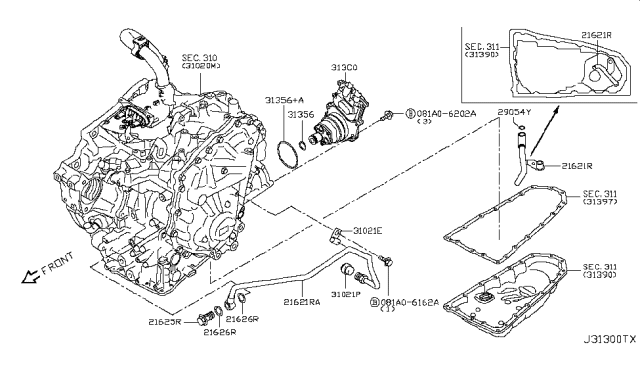 2016 Nissan Murano Tube Asst Diagram for 38381-3KY0B