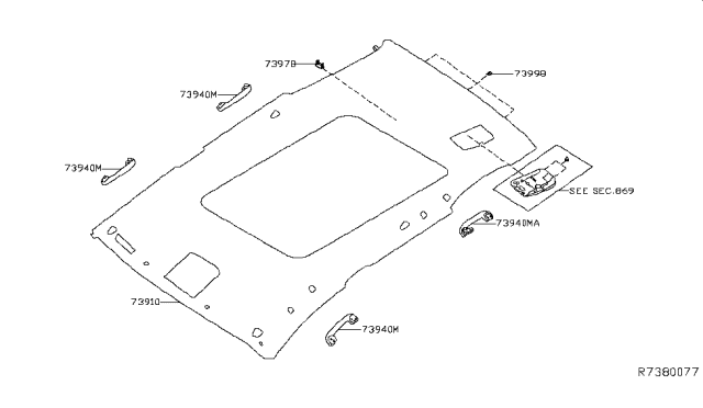 2016 Nissan Murano Hybrid Roof Trimming Diagram 2