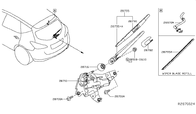 2017 Nissan Murano Rear Window Wiper Diagram