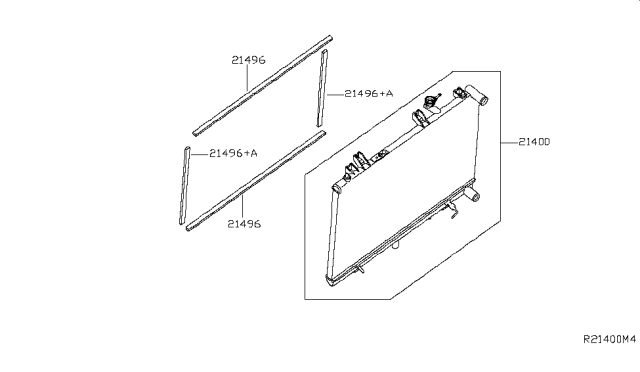 2017 Nissan Murano Radiator,Shroud & Inverter Cooling Diagram 5