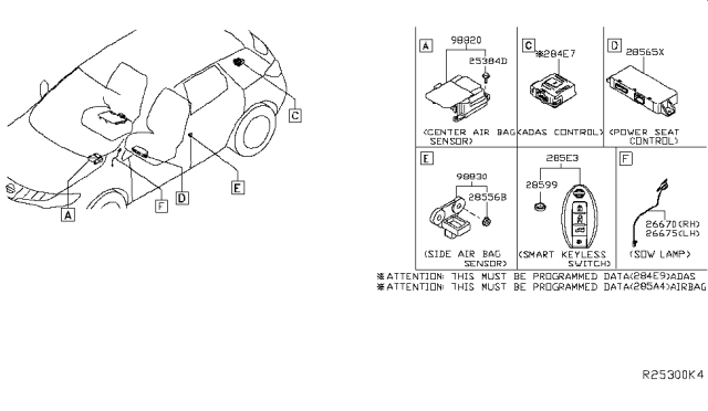 2016 Nissan Murano Sensor-Side,Air Bag Center Diagram for 98820-5AB9A