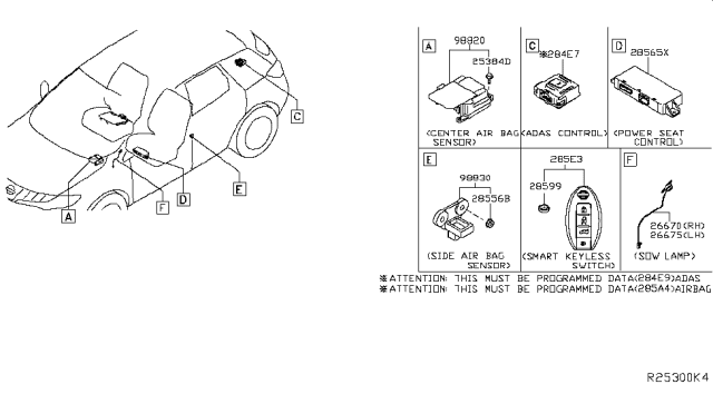 2016 Nissan Murano Controller Assy-Adas Diagram for 284E7-5AA1E