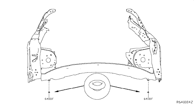 2017 Nissan Murano Hood Ledge & Fitting Diagram 2