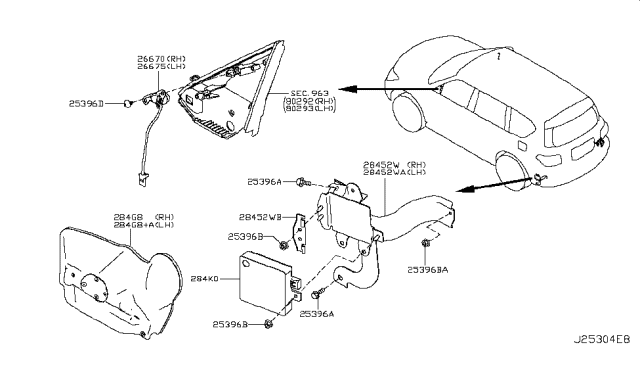 2018 Nissan Armada Splash Guard Diagram for 284G8-5ZW0A