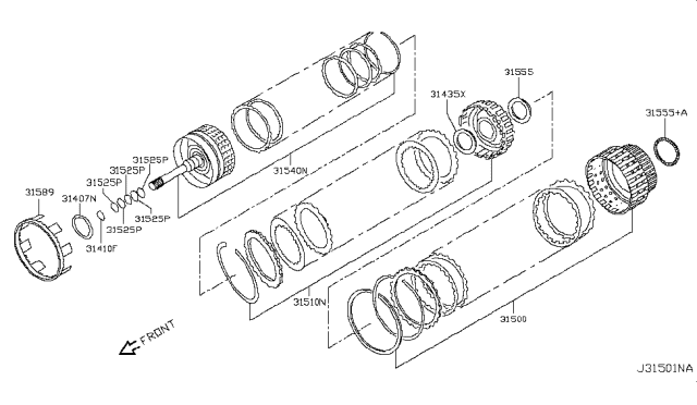 2018 Nissan Armada Clutch & Band Servo Diagram