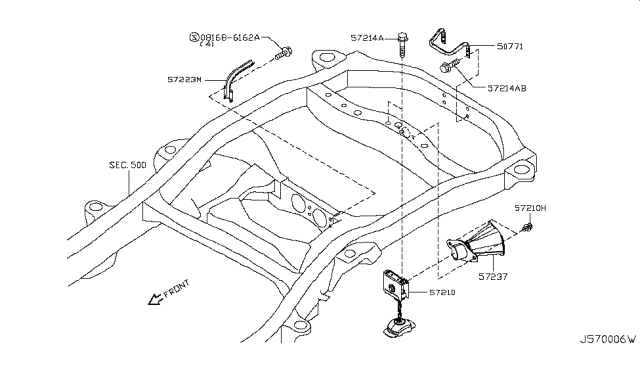 2019 Nissan Armada Carrier-Spare Tire Diagram for 57210-1LB9D