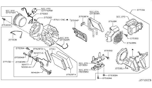 2019 Nissan Armada Valve Assy-Expansion Diagram for 92200-1LA0D