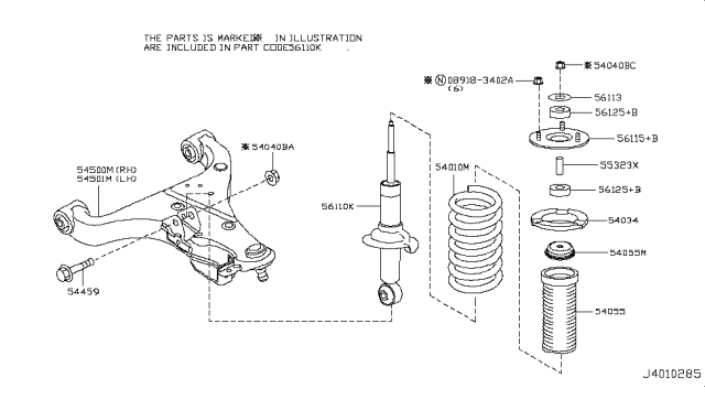 2018 Nissan Armada Front Suspension Diagram 1