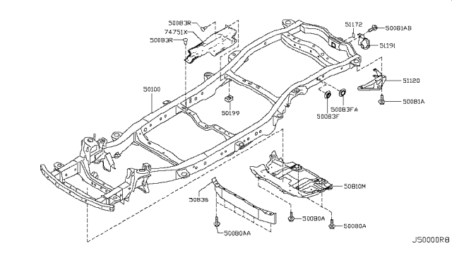 Bolt Diagram for 54459-0M03A