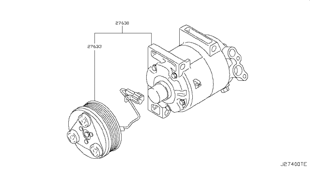 2019 Nissan Armada Compressor - Cooler Diagram for 92600-1LA1D