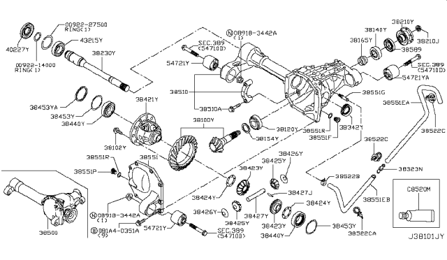 2018 Nissan Armada Front Final Drive Diagram 2