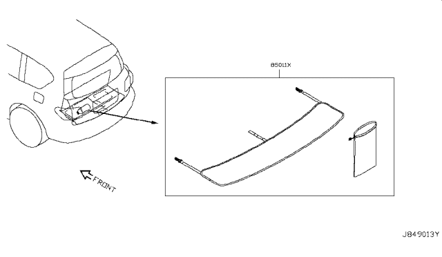 2019 Nissan Armada Cover-Rear Bumper Diagram for 85010-5ZW0A