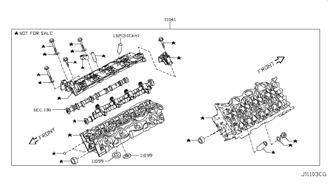 2018 Nissan Armada Cylinder Head & Rocker Cover Diagram 3