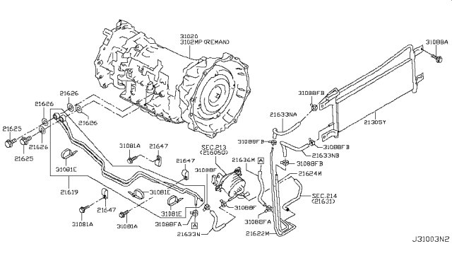 2019 Nissan Armada Auto Transmission,Transaxle & Fitting Diagram 4