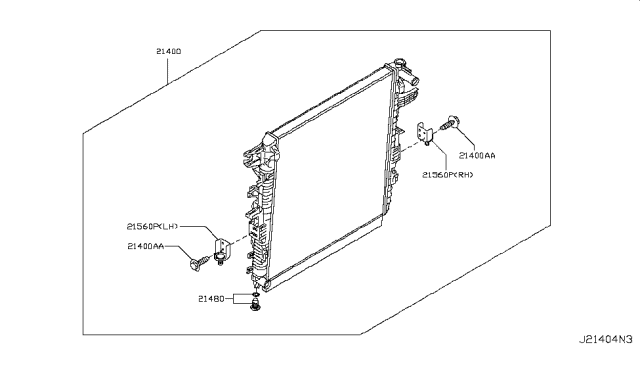 2018 Nissan Armada Radiator,Shroud & Inverter Cooling Diagram 3