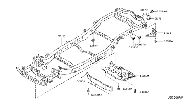 2018 Nissan Armada Frame Diagram 3