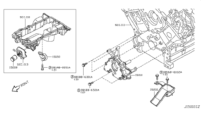 2018 Nissan Armada Lubricating System Diagram