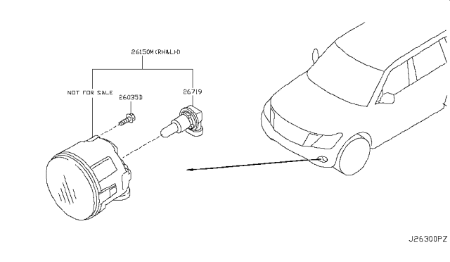 2019 Nissan Armada Fog,Daytime Running & Driving Lamp Diagram