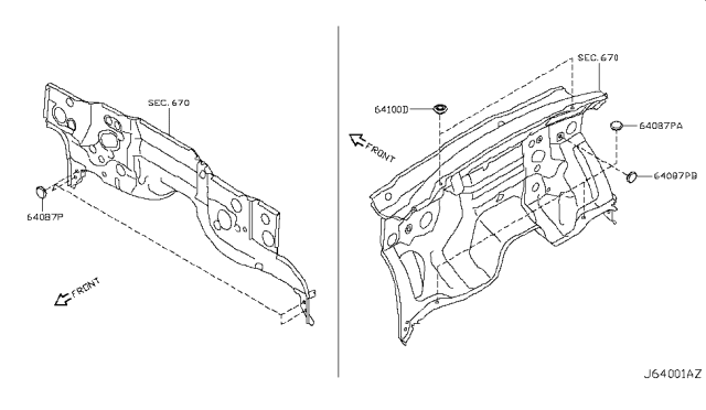 2019 Nissan Armada Hood Ledge & Fitting Diagram 2